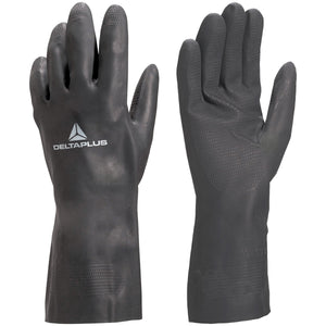 Guante Químico DELTAPLUS Toutravo VE509 – Neopreno Gofrado con Interior Flocado Talle 10