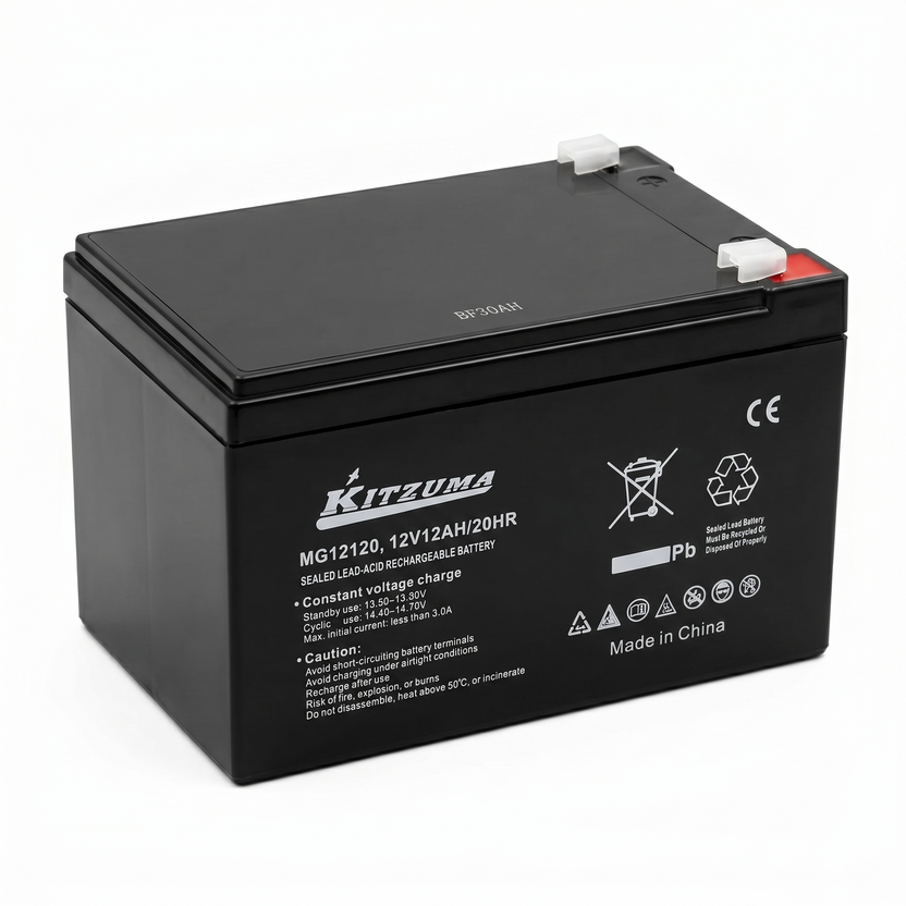 Batería 12V 12Ah Sellada VRLA Borne Paleta – Repuesto para Generadores Sensei