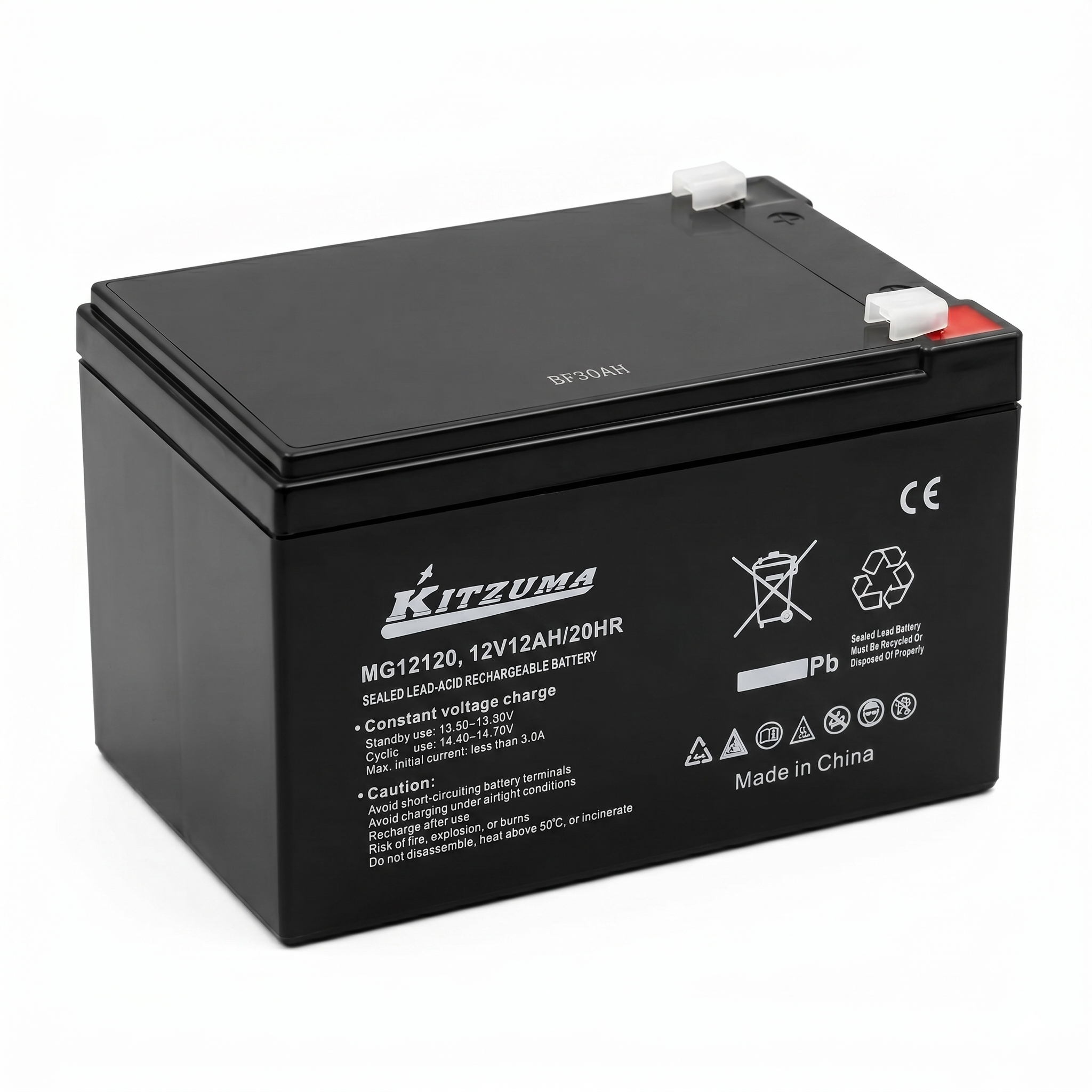 Batería 12V 12Ah Sellada VRLA Borne Paleta – Repuesto para Generadores Sensei