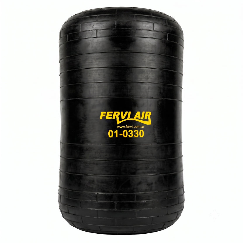 Fuelle Suspensión Neumática Fervi Air 01-0330 – Alto 390mm / Ø Boca 199mm