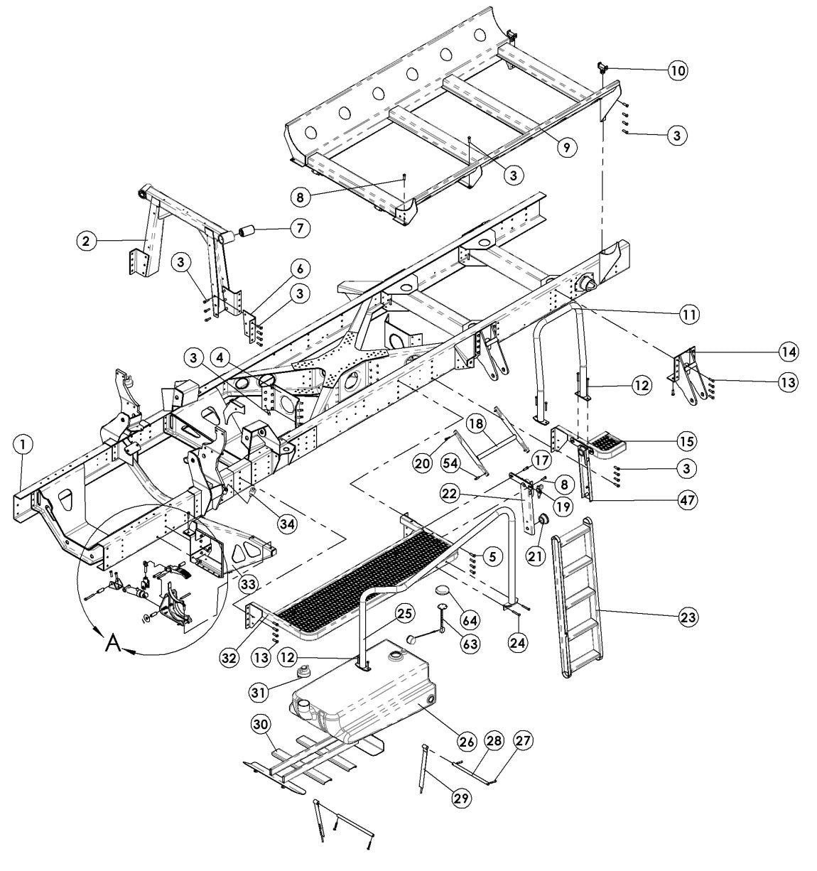 Despiece Despiece Favot MAC 3028 sección CHASIS