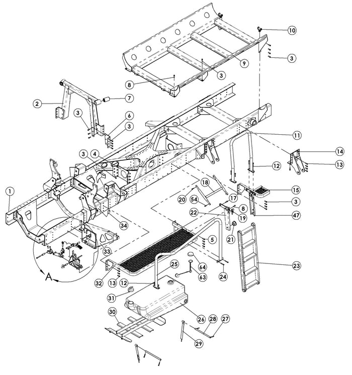 Despiece Favot MAC 3028 sección CHASIS