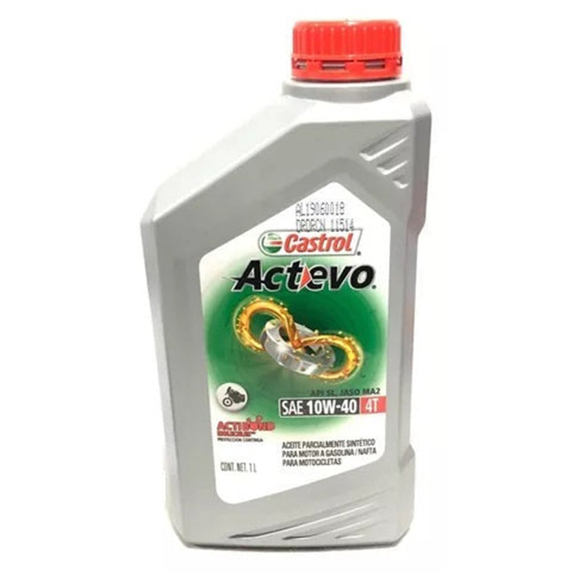 Castrol Actevo 10W-40 Aceite Semisintético para Moto 4 Tiempos Actibond® - 1 L