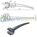 Pua nylon para molinete caño redondo d: 28 mm