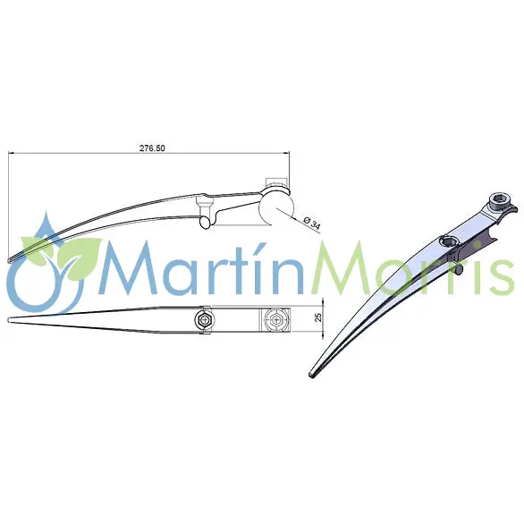 Pua nylon facundo para molinete caño redondo