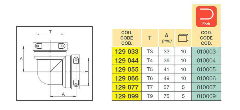 Curvo 90° hembra/hembra (arag)