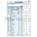 Juego de juntas con retenes para Fiat 128 1.100 TARANTO