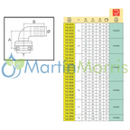 Racor curvo con conexión horquilla hembra (arag)