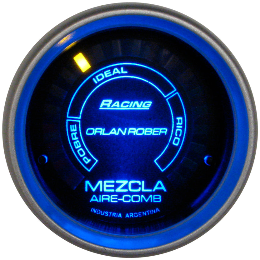 Indicador Mezcla Aire/Combustible ORLAN ROBER Racing Negro 52mm