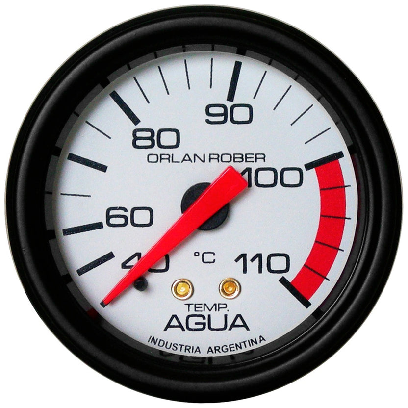 Termómetro de Agua Orlan Rober Mecánico Blanco 52mm Escala 40-110ºC
