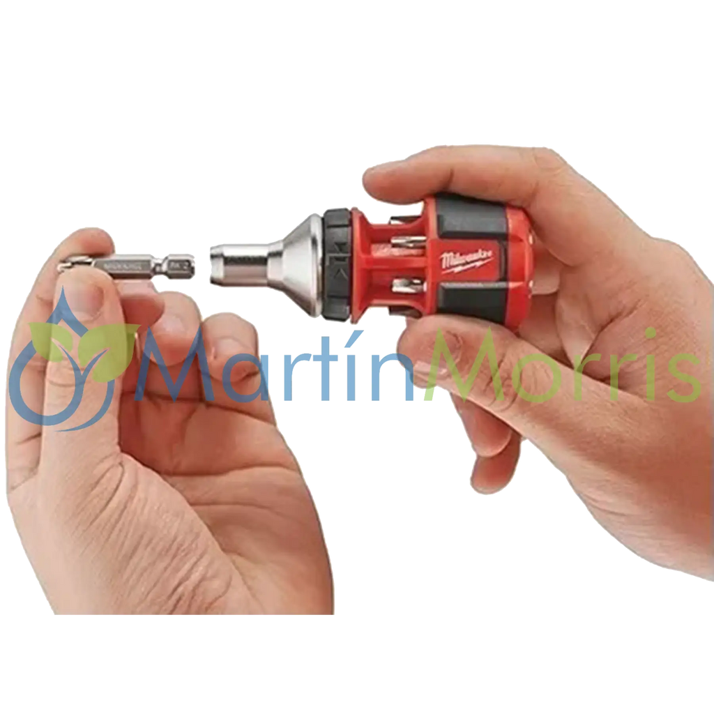 MILWAUKEE Destornillador Crique corto con puntas