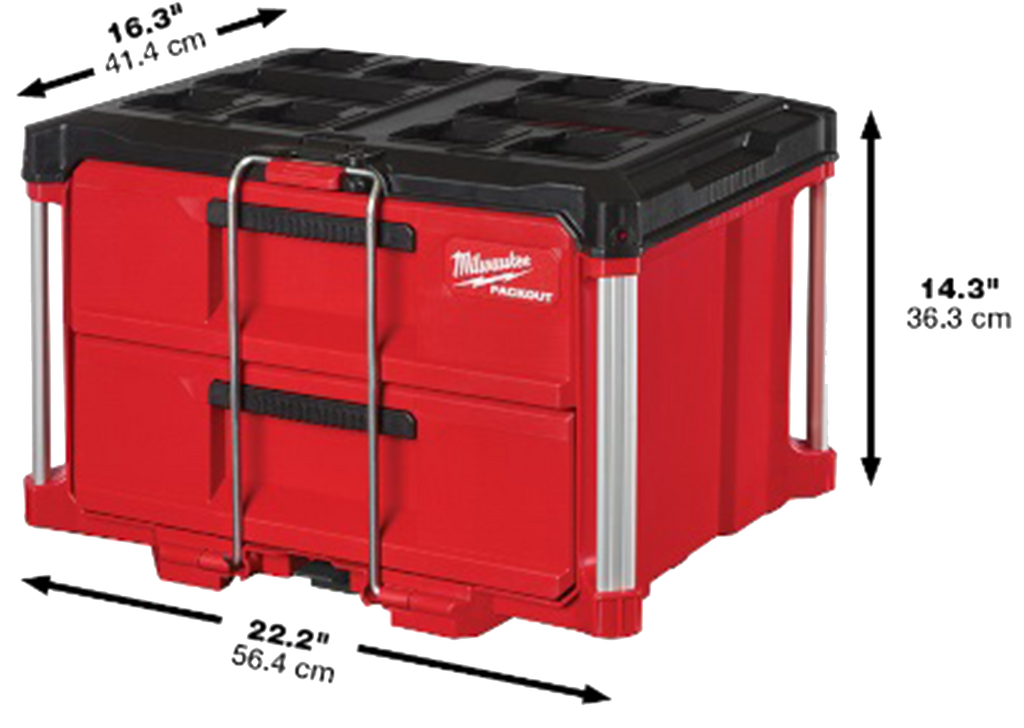 Milwaukee 48-22-8442 caja grande PACKOUT con dos cajones