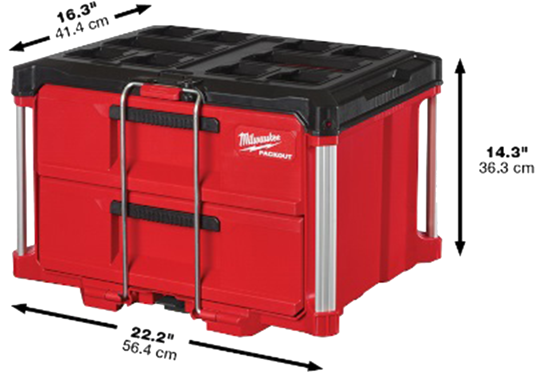 Milwaukee 48-22-8442 caja grande PACKOUT con dos cajones