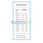 Abrazadera super presión banda 24 mm