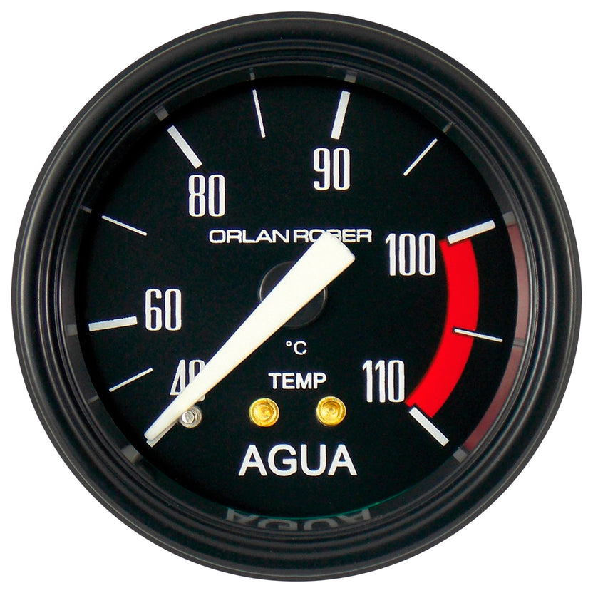Termómetro de Agua Mecánico  ORLAN ROBER Classic Negro 52mm Escala 40-110ºC