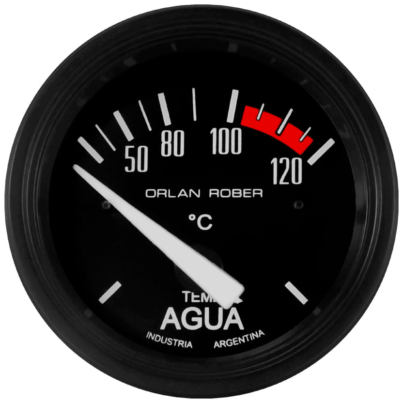 Termómetro de Agua Eléctrico 24v ORLAN ROBER Classic Negro 52mm Escala 50-110°C