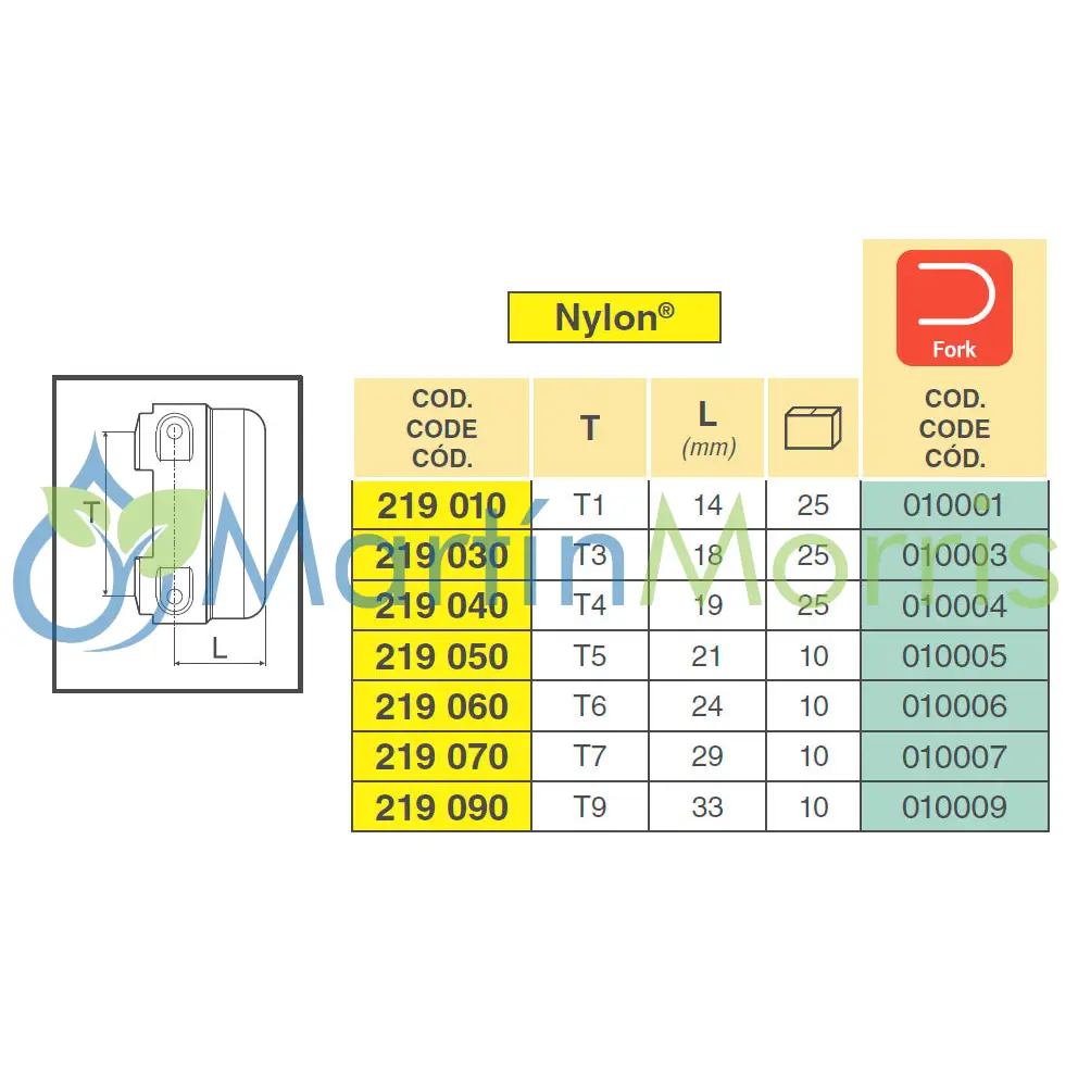 Tapón hembra con conexión a horquilla (arag)