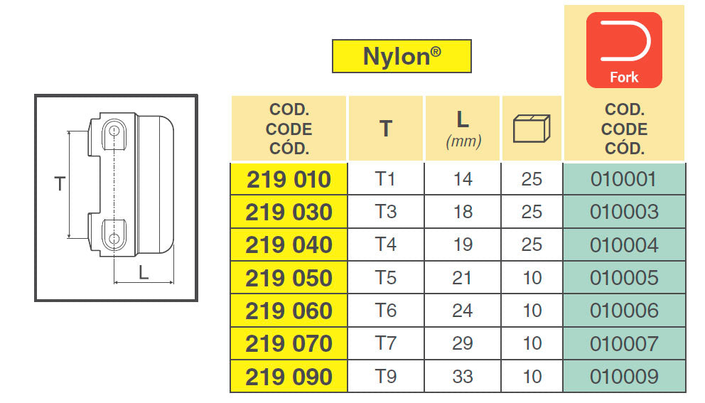 Tapón hembra con conexión a horquilla (arag)