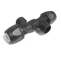 Final de linea de caño 21mm o 1/2 pulgada en tee doble roscas macho 3/4 pulgada