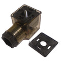 Conector Solenoide DIN 43650A | 3 Contactos 2+GND con LED | 16A 12V | IP65