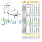 Racor arag curvo a 90º