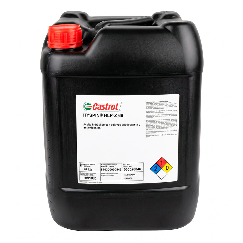 Aceite Hidráulico Castrol HYSPIN HLP-Z 68 por 20 Lts