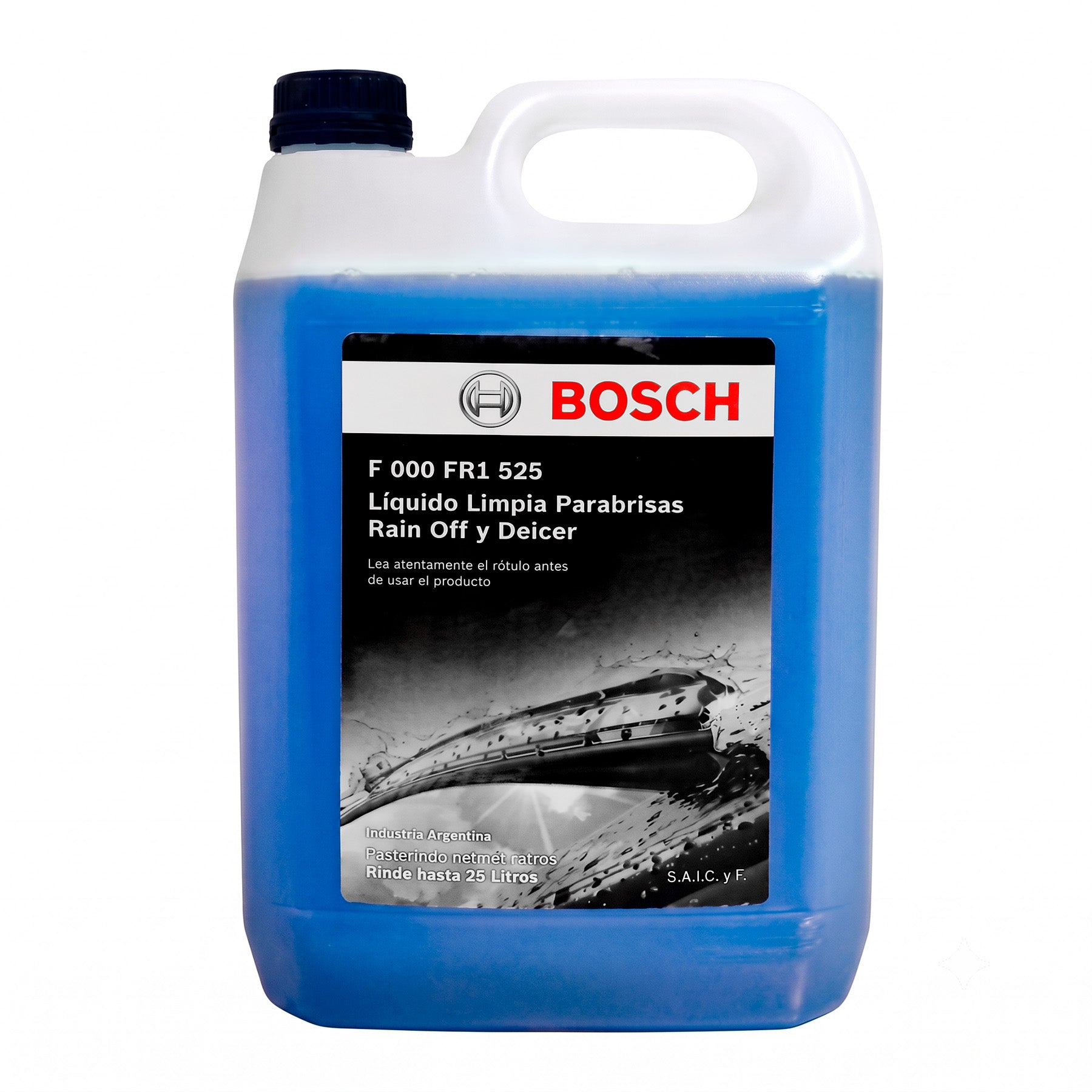 Bosch Rain Off & Deicer Líquido Limpiaparabrisas Concentrado - Hasta -32°C / 5 L (rinde 25 L)
