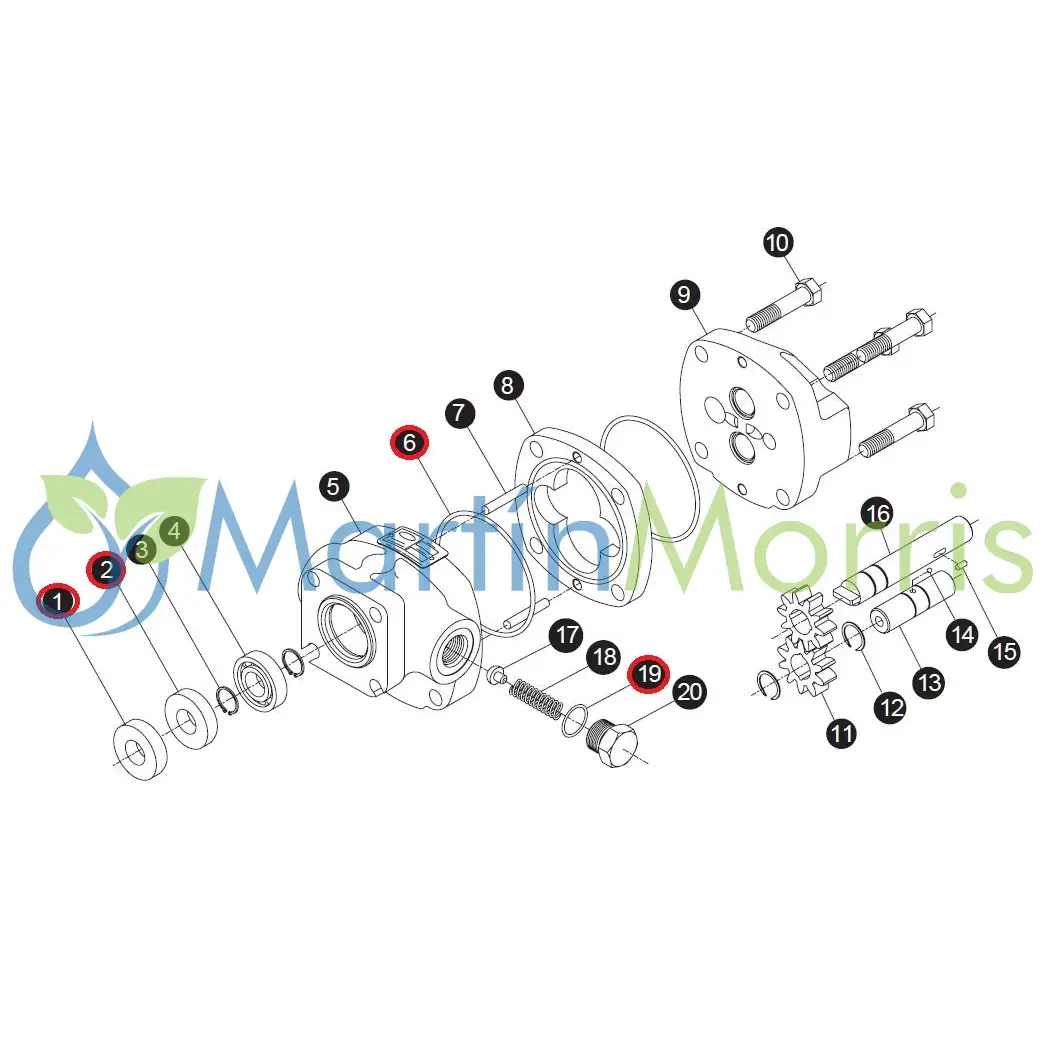 Kit de reparación motor hidráulico ace pumps serie 300