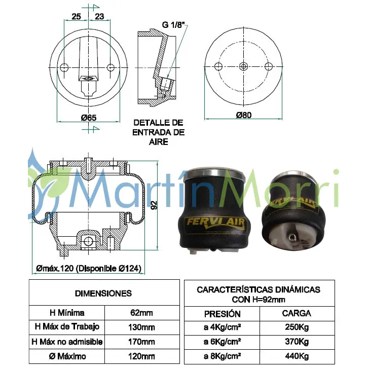 Vejiga para asiento butaca camiones ford y vw