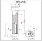 Motor eje vertical sensei modelo mev 710 ae de 24 hp tipo b ’28.6 mm (1-1/8”)’