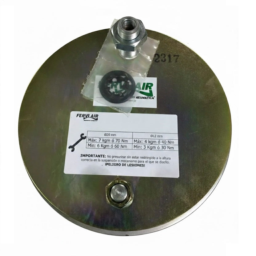 Tapa Superior Vejiga Fuelle Neumático Fervi Air - PLA / Caiman / Ombú / Apache / Bernardin Suspensión Neumática