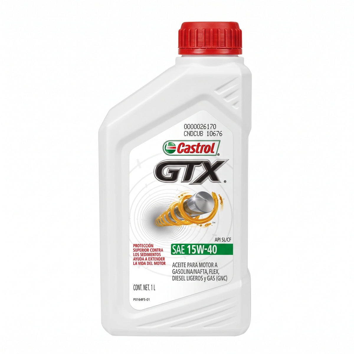 Aceite Castrol GTX 15W-40 Mineral Por 1 L