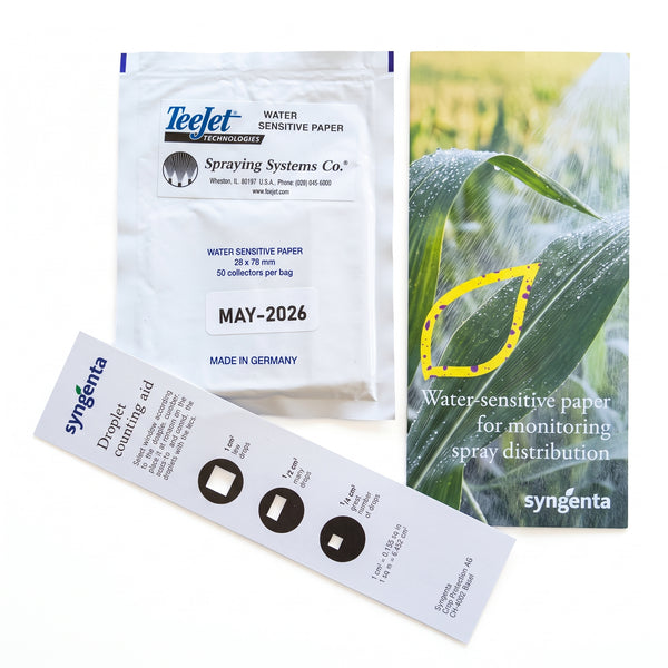 Tarjetas Hidrosensibles TeeJet Syngenta Control y Precisión en Cada Pulverización (Paquete de 50 Unidades)