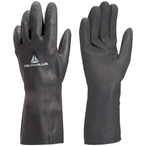 Guante Químico DELTAPLUS Toutravo VE509 – Neopreno Gofrado con Interior Flocado Talle 9