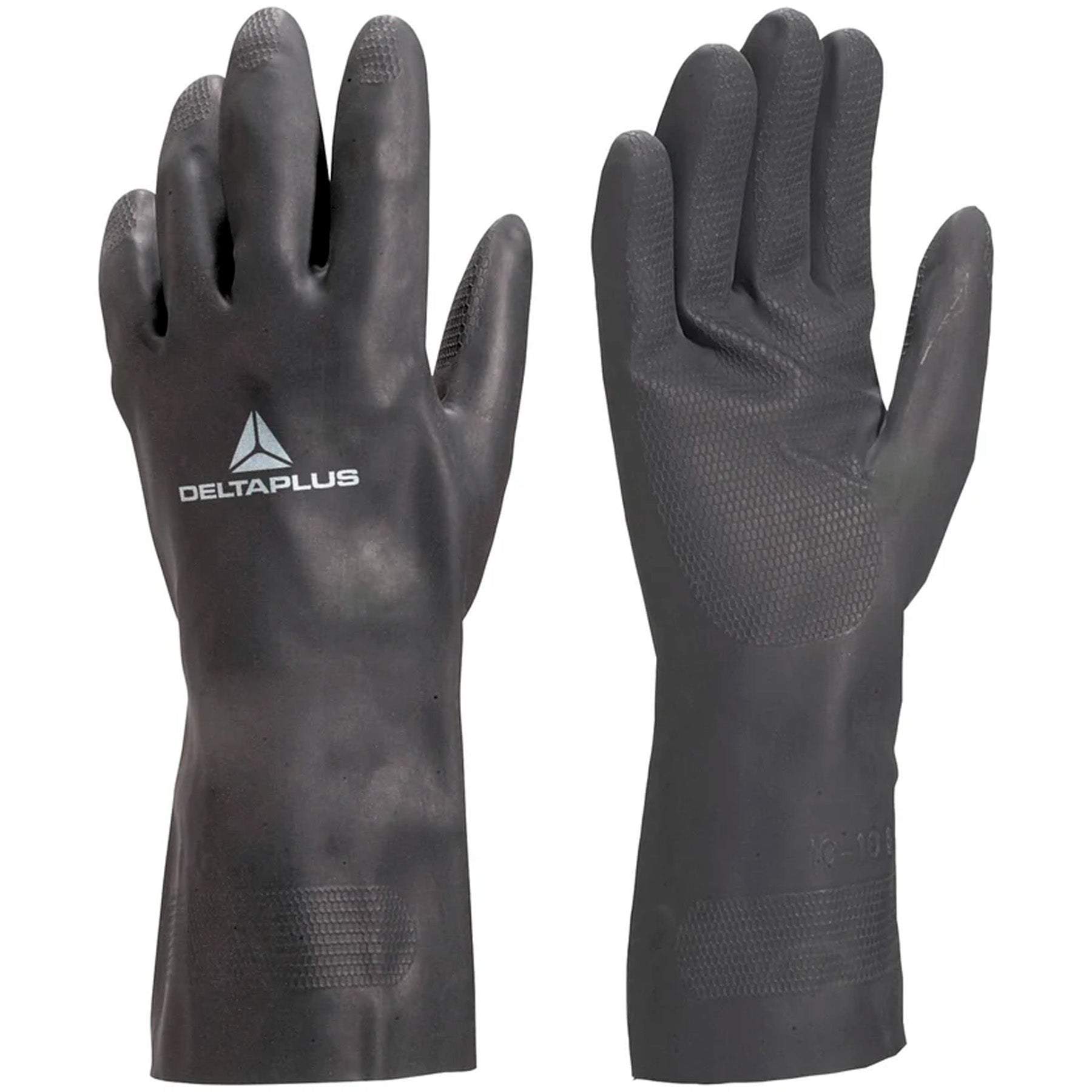 Guante Químico DELTAPLUS Toutravo VE509 – Neopreno Gofrado con Interior Flocado Talle 9
