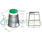 Caja para válvulas circulas mini plastica alfa para riego
