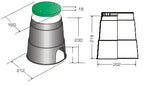 Caja para válvulas circulas mini plastica alfa para riego