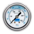 Manómetro 40 mm con Glicerina para Hidrolavadora | 0-250 Kg/cm² | Conexión Posterior 1/8" BSPT