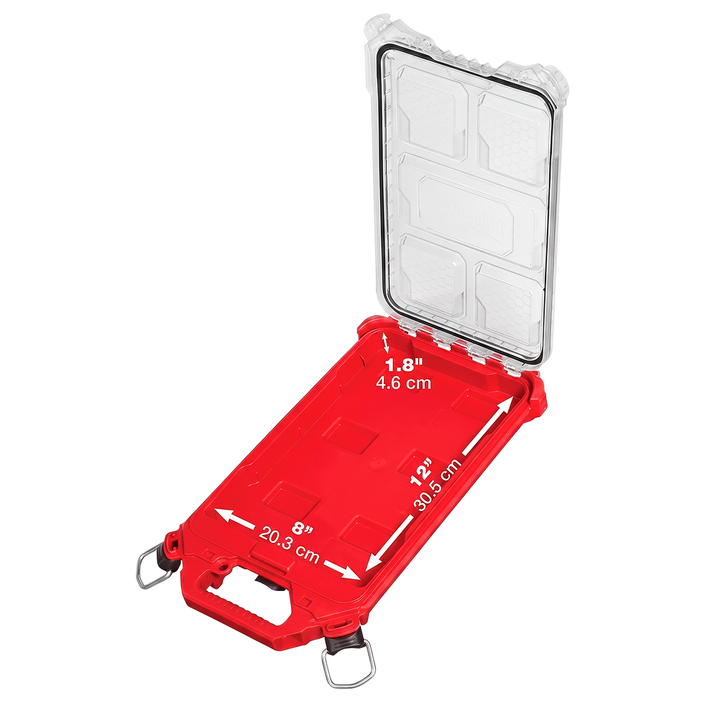 Milwaukee PACKOUT Organizador Compacto Perfil Bajo IP65 – 5 Contenedores Extraíbles con Divisores