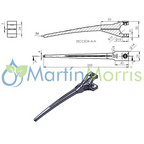 Pua plástica d: 35mm para molinete massey ferguson 34 o 38 y deutz optima