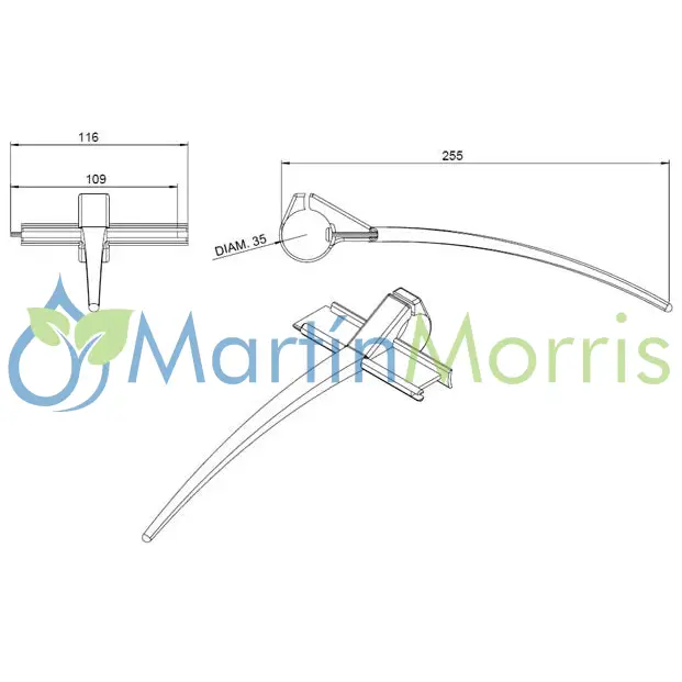 Púa para molinete john deere 9600, case y new holland