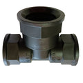 Racord TEE de Polipropileno Rosca Hembra 1/2" - 1/2" - 3/4"