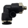 Codo 90° Conector Instantáneo Rosca Macho | Tubo Poliuretano y Poliamida