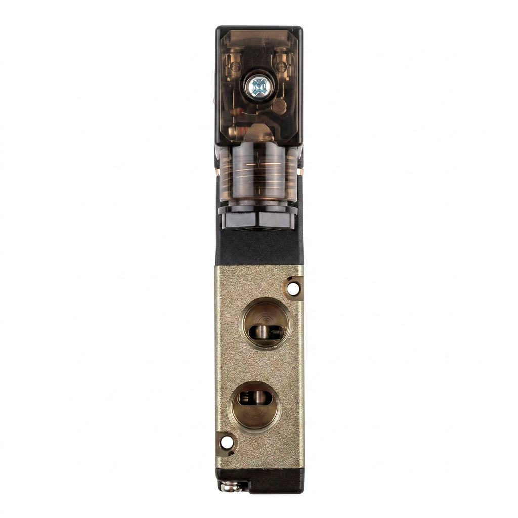 Electroválvula Neumática 5/2 Vías con Solenoide — Seleccioná 12V o 24V