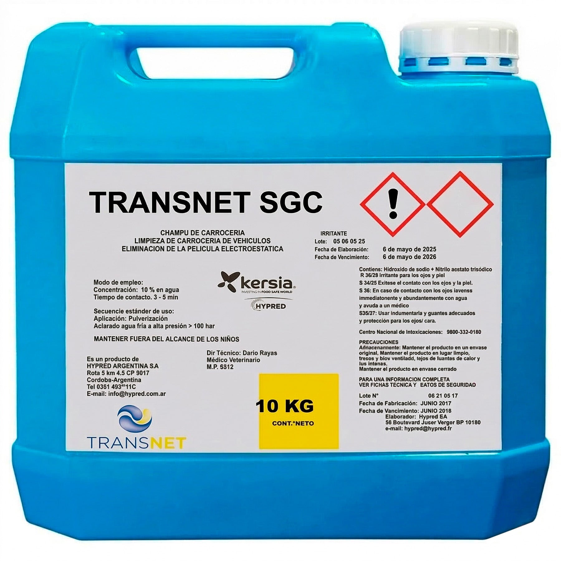 Shampoo Profesional para Carrocerías Transnet SGC | Sin Frotar | Ultra Concentrado