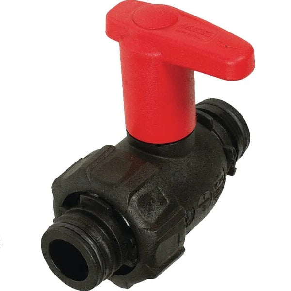 Válvula Manual 2 Vías ARAG Modelo 455 | Acople con horquilla | Polipropileno