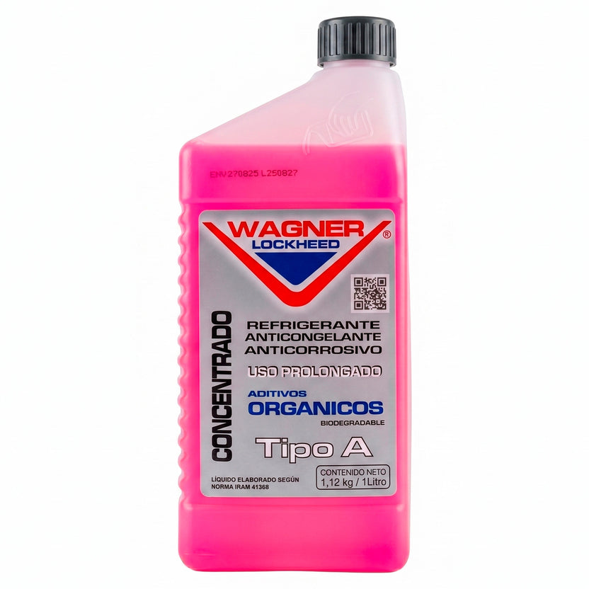 Refrigerante Anticongelante Wagner Lockheed Orgánico 1L | +100.000 km | Amarillo / Rojo / Azul / Verde