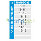 Abrazadera de Tornillo y Tuerca Banda 9 mm