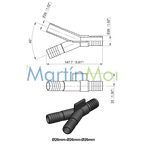 Union Tipo Y de Espigas de 25 mm o 1"