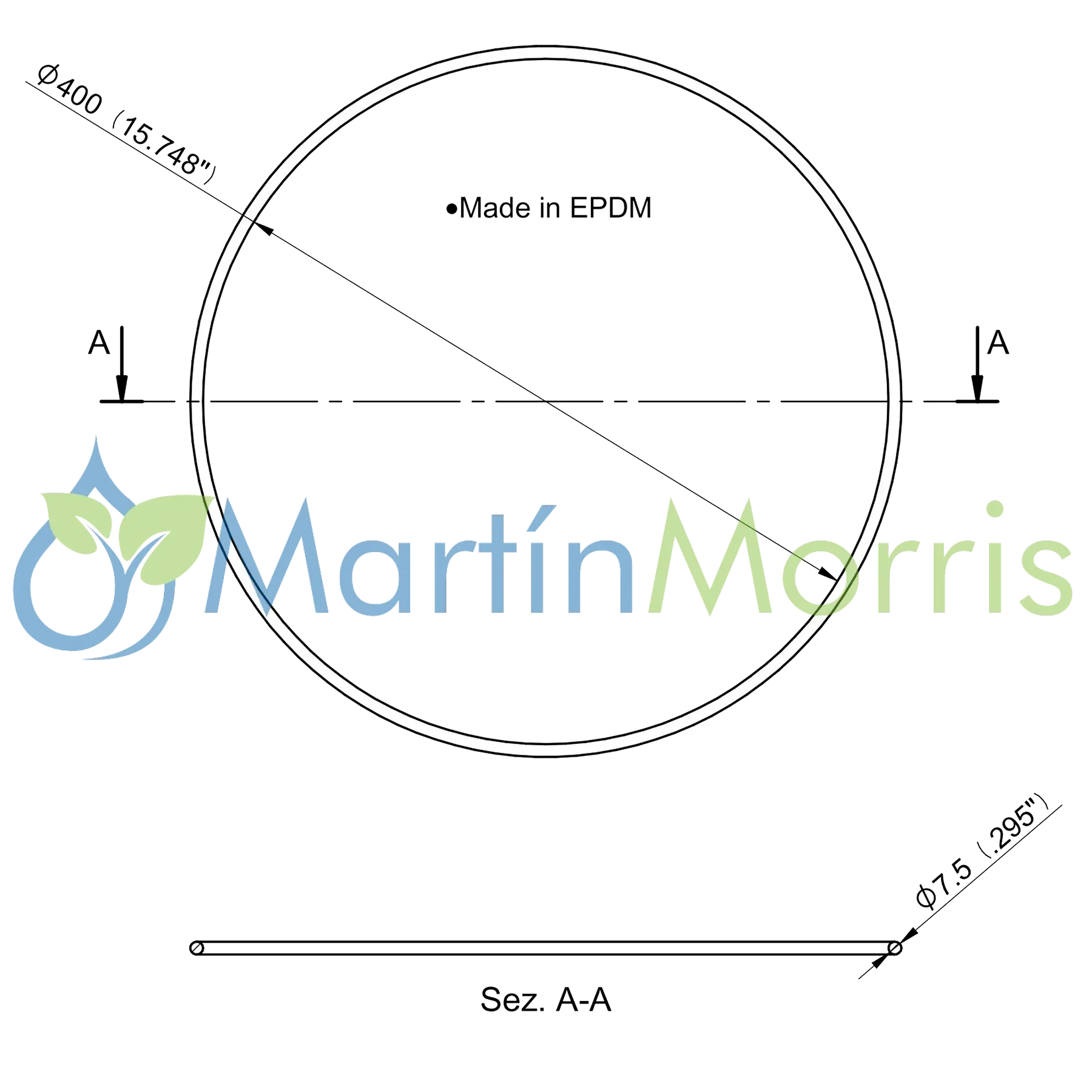 Junta para Aro Tapa de tanque tamaño Grande
